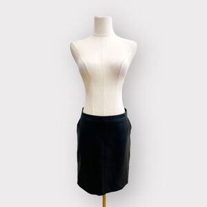 ZARA Black Faux Leather Skirt (Sz M)
